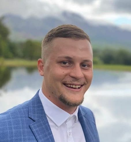 Bridal party portrait of Hugo